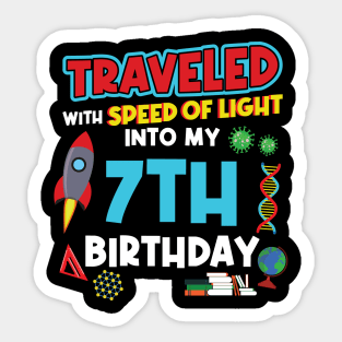 7. Birthday - Science Birthday Sticker